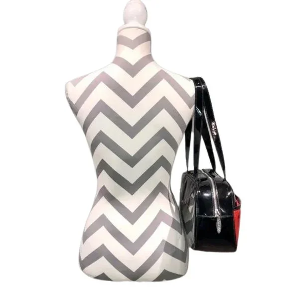 Lux de Ville Black and Red Sparkle Cruiser Tote - Picture 5 of 16